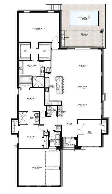 Villa Unit A Floorplan